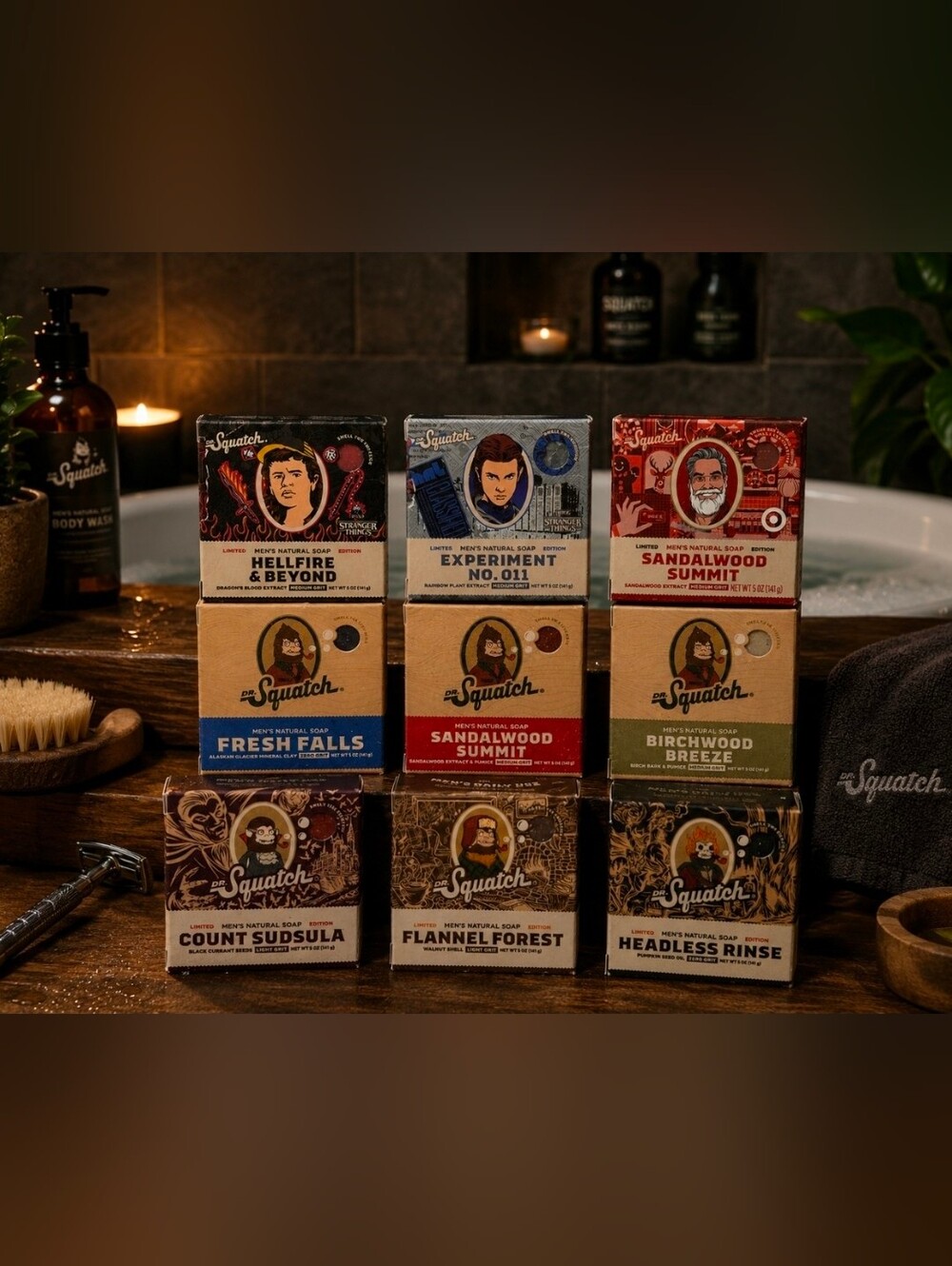 Dr. Squatch 9 Bar Bundle Of Mens Natural Soap